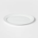 Ceramic Oval Beaded Platter - White