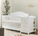 Charlie 4-in-1 Convertible Crib & Changer - White