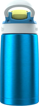 Insulated Stainless Steel Water Bottle with Straw - Blue Poppy/Glacier