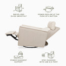 Willa Plus Power Glider Recliner w/ Power Headrest - Performance Ivory Boucle