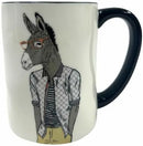 Hipster Animal Coffee Mugs Set of 6 - 17.5 Oz. Each