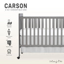 Carson Classic 3-in-1 Convertible Crib in Steel Grey Storm Grey