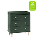 3-Drawer Changing Table Dresser - Forest Green