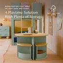Nesting Play Table - Light Sage and Honey