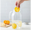Glass Pitcher with Lid and Spout - 68 Oz