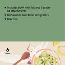 6pc Stainless Steel Non-Slip Mixing Bowl and Grater Set - Figmint™