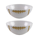 Cook With Color 2pc Football Bowls Cream/Gold