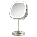 Double-Sided LED Vanity Mirror - Silver