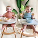 3-in-1 Convertible Wooden High Chair, Brown Color