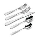 45pc Ainsley Flatware Set: Stainless Steel Silverware, Service for 8, Dishwasher-Safe, Includes Serving Utensils