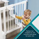 Pressure-Check Gate with SecureTech - White