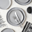 Abigael Stoneware Dinner Plate Set of 4 - Gray