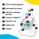 Musical Compact Baby Swing - Grey