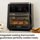 ExacTemp 12 Quart 5-in-1 Air Fryer with Integrated Smart Thermometer 28 Presets - Black