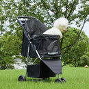 3 Wheel Pet Stroller for Dogs and Cats - Matte Black