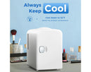 Mini Fridge with LED Mirror - White