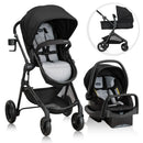 Travel System with Infant Car Seat and Anti-Rebound Bar - Black