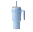 40oz Cold1 Vacuum Insulated Stainless Steel Straw Tumbler Mug Glacier: Dishwasher-Safe, Portable Drinkware