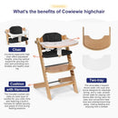 Wooden High Chair for Babies & Toddlers - Black