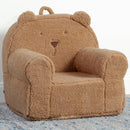 Faux Shearling Bear Chair - Tan