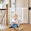 30" Tall Baby Gate for Stairs Doorways - White