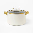 6qt Nonstick Ceramic-Coated Aluminum Stock Pot - Cream