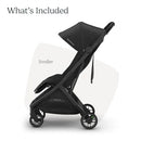 Minu V3 Travel Stroller -Jake (Charcoal/Carbon Frame/Black Leather)