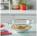 Pyrex 2pc 4qt and 2.5qt Glass Mixing Bowls with Plastic Lids