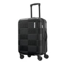 Hardside Large Checked Spinner Suitcase - Black