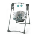 Slim Spaces Compact Infant Swing, Space-Saving Design - Gray, Tilden