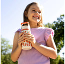 Water Bottle with Straw Lid - Red