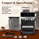 Espresso Machine with Grinder - Silver & Black