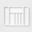 Plastic Expandable Utensil Drawer Organizer - White