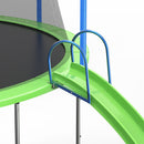 12Ft Trampoline With Slide and Swings, Astm Approved Large Recreational Trampoline With Basketball Hoop and Ladder, Outdoor Backyard Trampoline With Net, Capacity for Kids and Adults - Green / Blue