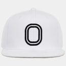 Flat Brim Snapback Baseball Hat - White