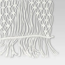 72" x 14" Cotton Macrame Runner White