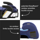 Toddler Connect3 Rxt Backless Booster, Slim Fit 3-Across - Blue Surge