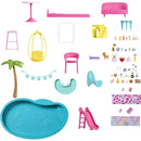 Dreamhouse, 75+ Pieces, Pool Party Doll House with 3 Story Slide