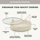 Advanced 5qt Ceramic Nonstick Saute Pan with Lid - Cream