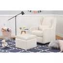 Adrian Swivel Glider with Storage Ottoman - Performance Cream Linen
