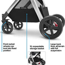 Ultimate 2 Stroller + Bassinet - Grey / Silver Frame