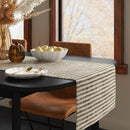 108"x14" Striped Table Runner - Khaki/Black