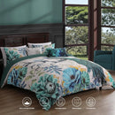 Bebejan Peacock Jardin 5 Piece Reversible Comforter Set - Queen