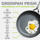 Hybrid Stainless Steel and Ceramic Nonstick Fry Pan Set - 10" and 12"