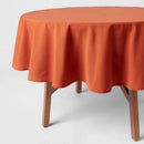 70" Cotton Round Tablecloth - Dark Orange