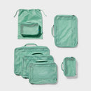 7-Piece Packing Cube Set with Compression - Sage Green