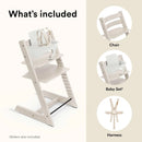 Tripp Trapp High Chair 2 with Adjustable Baby Set - Whitewash