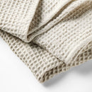 3pc Waffle Kitchen Towels Light Gray