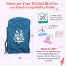 Gate Check Bag for Single & Some Double Strollers - Blue