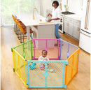 Superyard Colorplay 6 Panel Freestanding Baby Playard - Bright